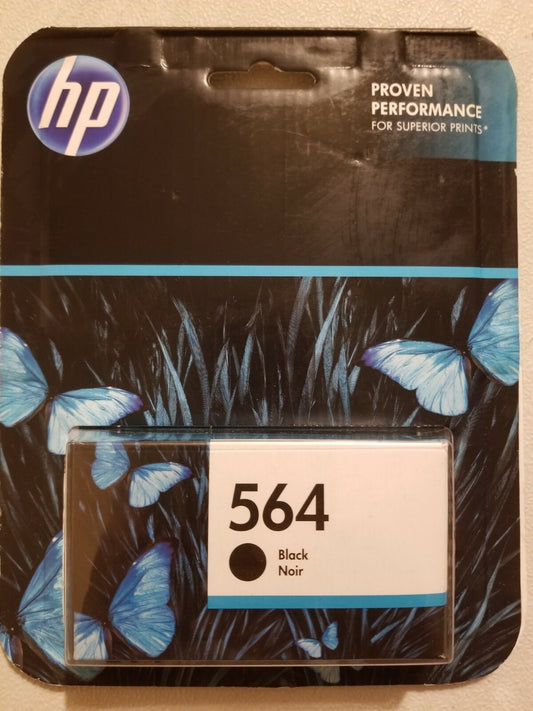 Genuine HP 564 Black Ink Cartridge - Factory Sealed - Exp. 8/20 - Free Shipping!