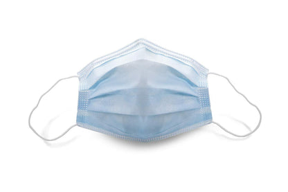 TIDI Shield Fluid-Resistant Procedural Facemask - Blue, Level 2 - Box of 500 NEW