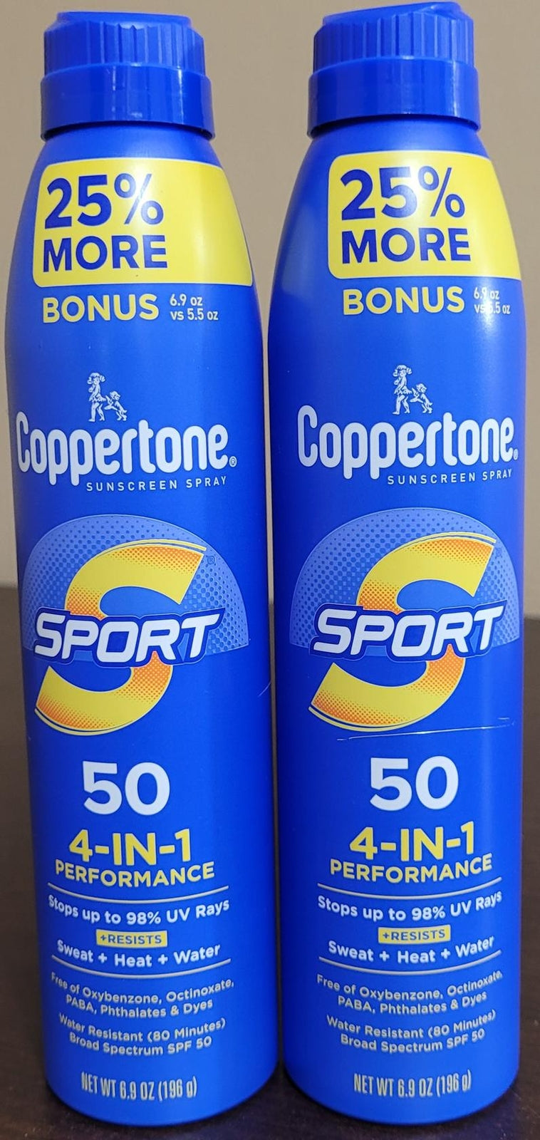 Coppertone Sport SPF 50 Sunscreen Spray (2 Pack, 6.9 oz ea) Free Ship Exp. 12/25
