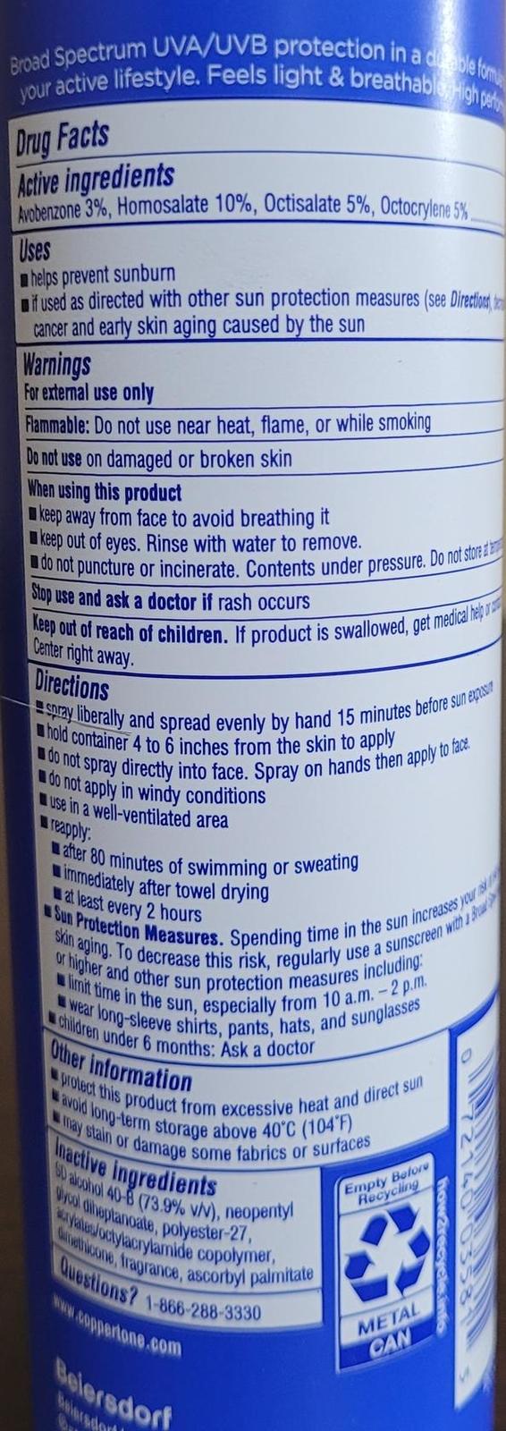 Coppertone Sport SPF 50 Sunscreen Spray (2 Pack, 6.9 oz ea) Free Ship Exp. 12/25