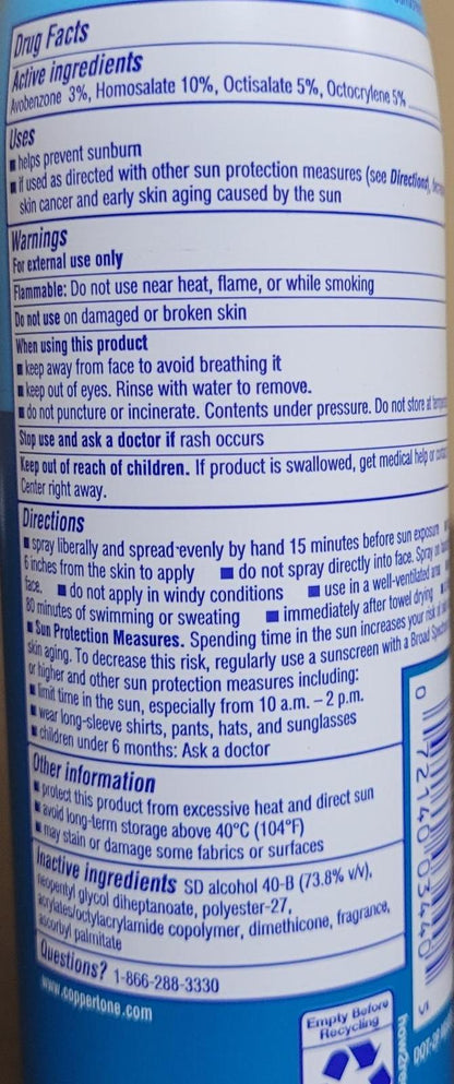 Coppertone Kids Water Resist Sunscreen Spray SPF 50 (4 Pack, 5.5 oz ea)