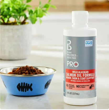 Pure Balance Pro Plus Alaskan Salmon Oil formula for Cats, 8oz - Exp. 6/25