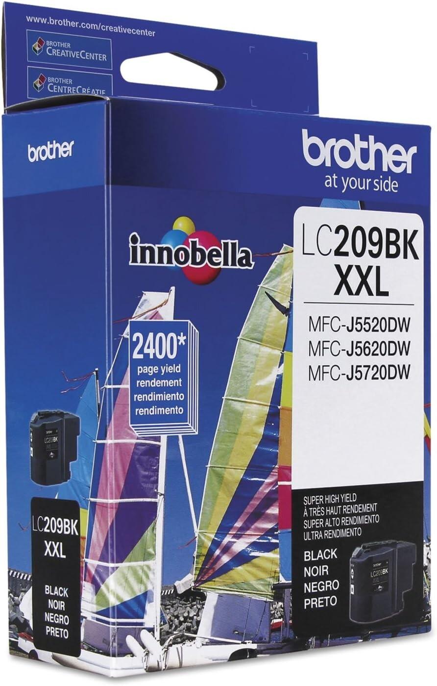 Genuine Brother LC209BK XXL High Yield Black Ink Cartridge, Exp 11/23, Free Ship