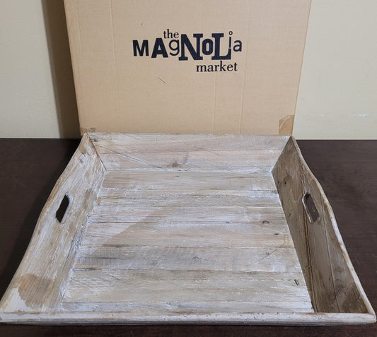 The Magnolia Market Genuine Mahogany Ottoman Tray - New in Box - Free Shipping!
