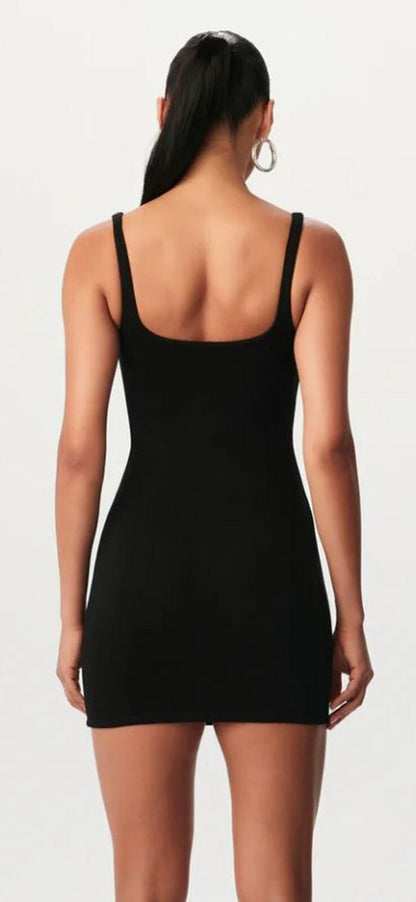 Naked Wardrobe NW Tank Mama Mini Dress, Black, Small (NW-D0047BM) New, Free Ship