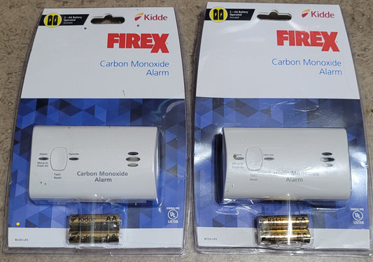 Kidde Carbon Monoxide Detector KN-COB-LP2, AA Battery, Portable, (2 pack) - New!