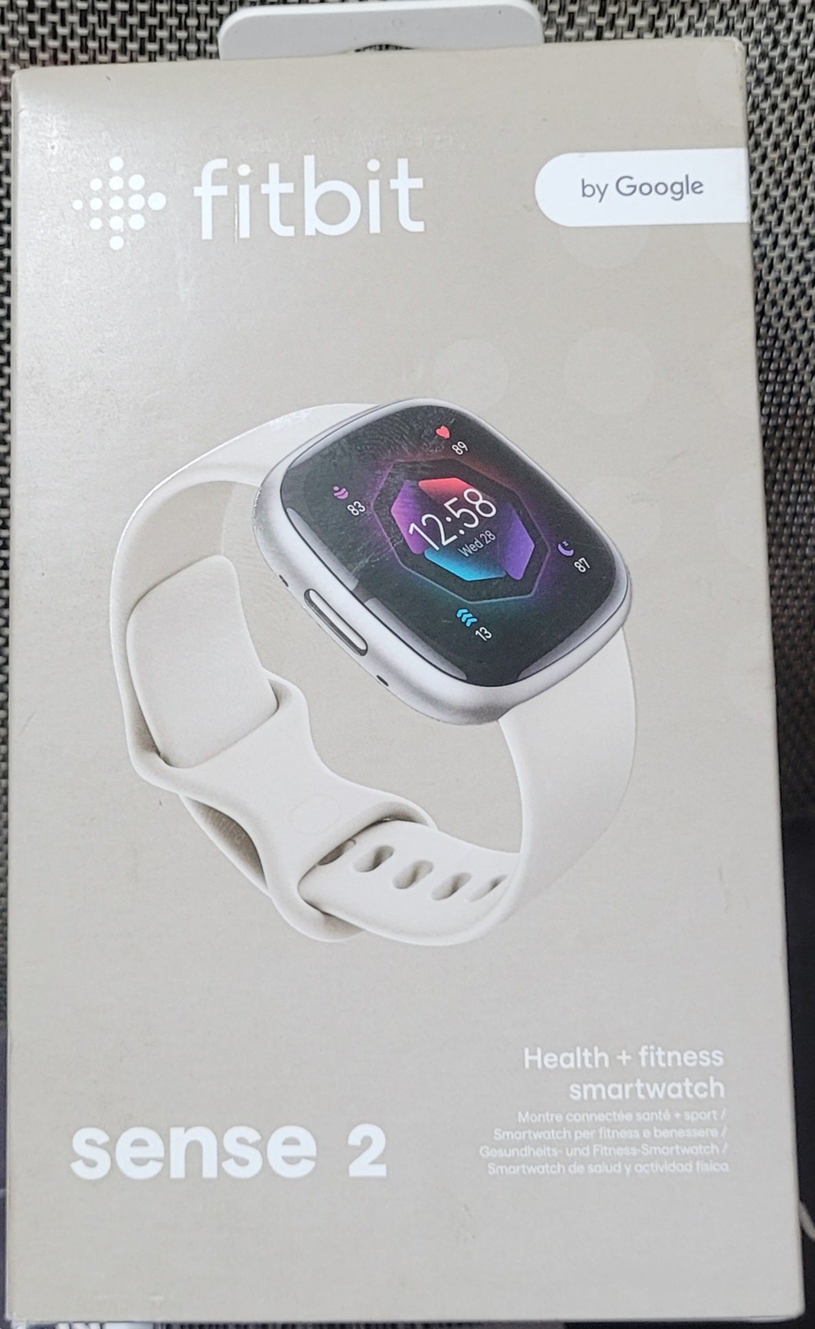 Fitbit Sense 2 Smartwatch - Lunar White Infinity Band, Heart Rate Monitor, Unisex