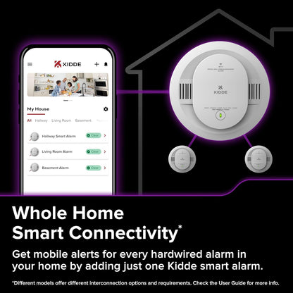 Kidde 30CUAR-W Smart App Smoke & Carbon Monoxide Detector w/ Voice, New!