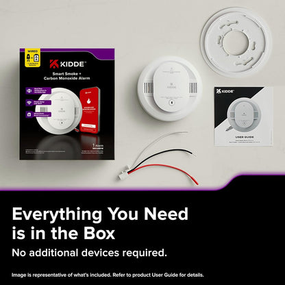 Kidde 30CUAR-W Smart App Smoke & Carbon Monoxide Detector w/ Voice, New!