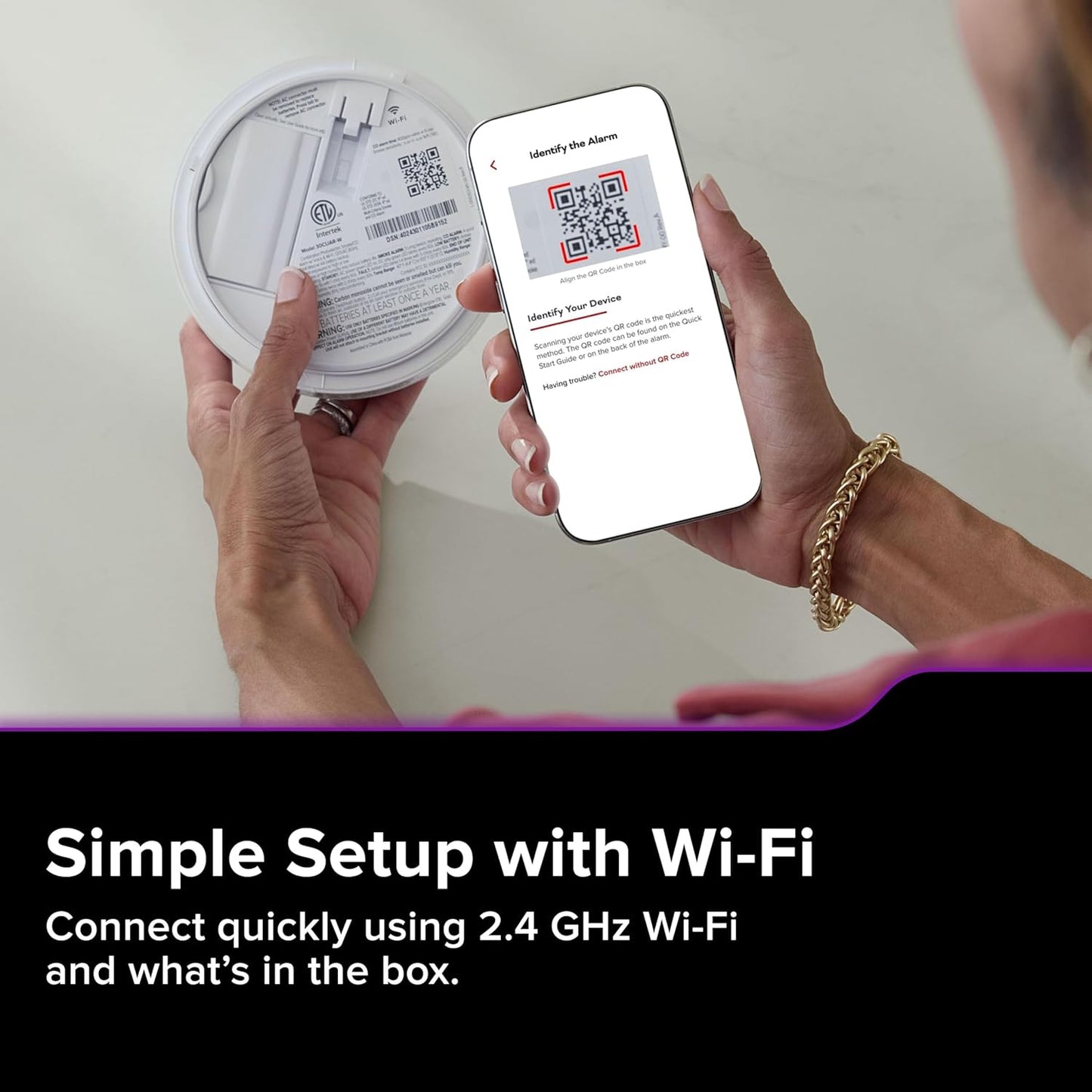 Kidde 30CUAR-W Smart App Smoke & Carbon Monoxide Detector w/ Voice, New!