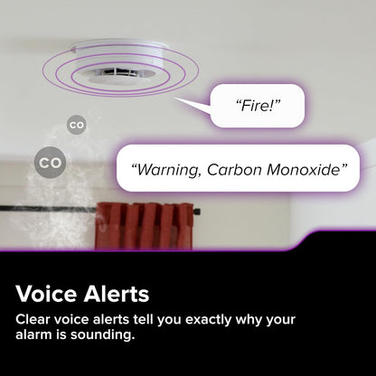 Kidde 30CUAR-W Smart App Smoke & Carbon Monoxide Detector w/ Voice, New!