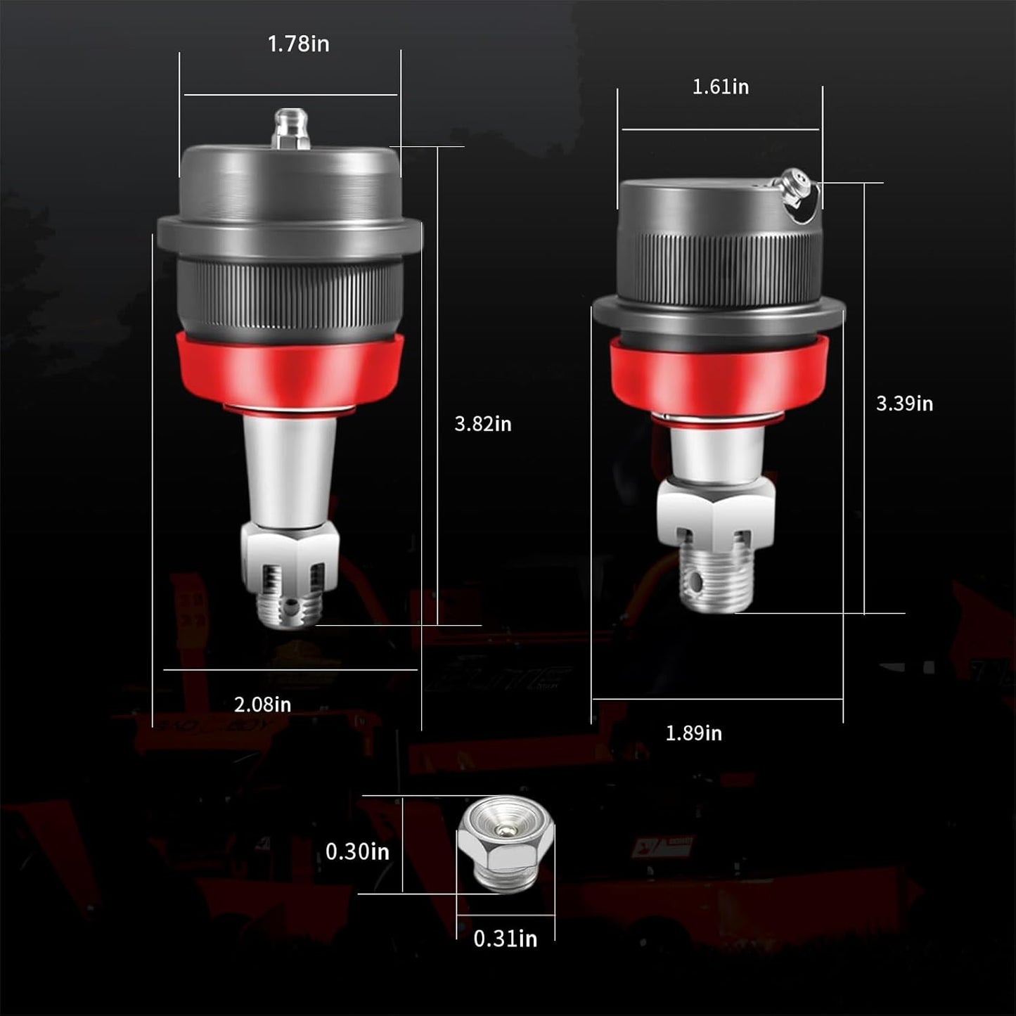 Heavy Duty Replacement Ball Joints for 2007-2018 Jeep Wrangler, Replaces 3134