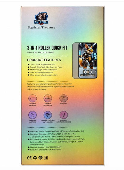 NutVault 3-in-1 Triple Protection Quick Fit Screen Protector - iPhone 15 Pro Max – New!