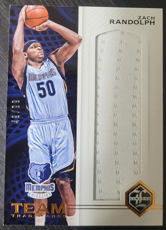 ZACH RANDOLPH - 2016 Memphis Grizzlies - Jersey #50, Card #15, 2016-17 Panini