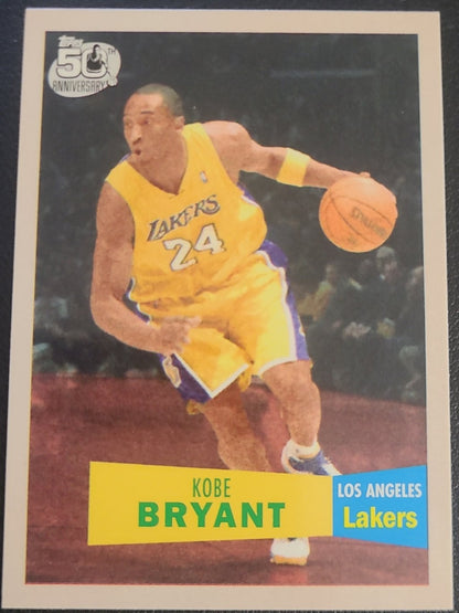 Kobe Bryant, Los Angeles Lakers, Jersey #24, Card #24, 2007 Topps 50th Anniver.