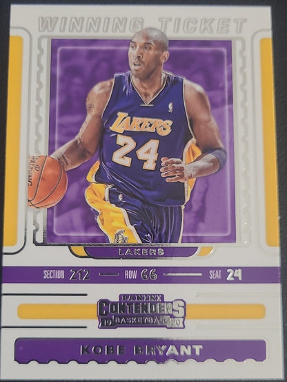 Kobe Bryant, Los Angeles Lakers, Jersey #24, Card #4, 2019-20 Panini Contenders