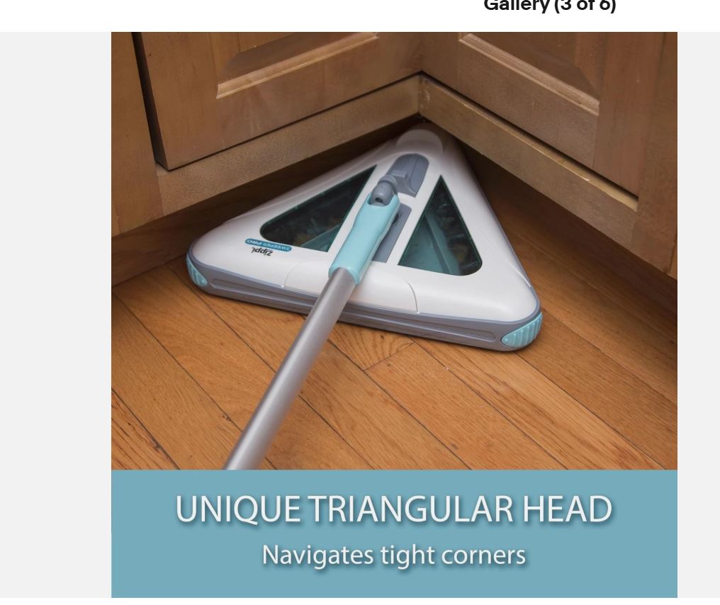 Zippi Sweeper Pro ~ 2025 New & Improved Lightweight ~ Hardwood, Tile, Corners - NEW!