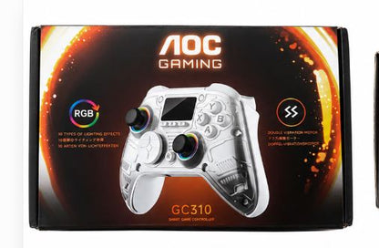 AOC Wireless Gaming Controller for PC, Steam, PS4, iOS, Android - White - NEW!