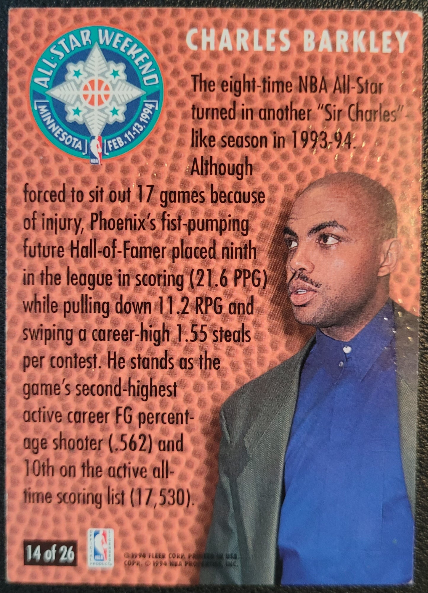 1994-95 Fleer #14 Charles Barkley All-Stars