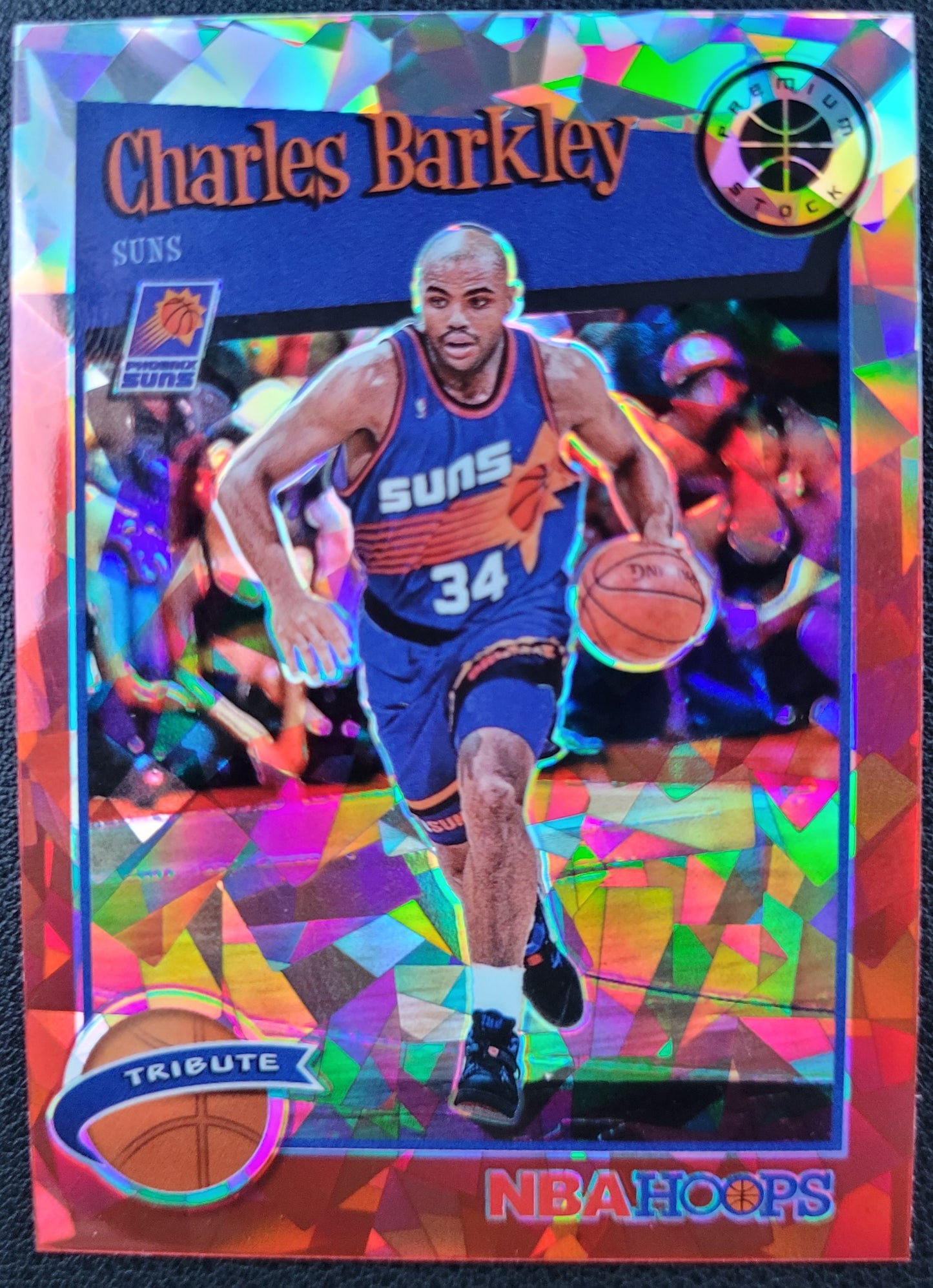 2019-20 Hoops Premium Stock Red Cracked Ice, #281 Charles Barkley