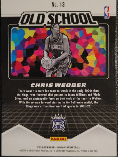 2019-20 Panini Mosaic #13 Chris Webber Old School