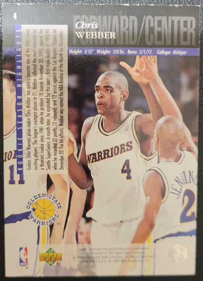 1993-94 Upper Deck Special Edition #4 Chris Webber Electric Court