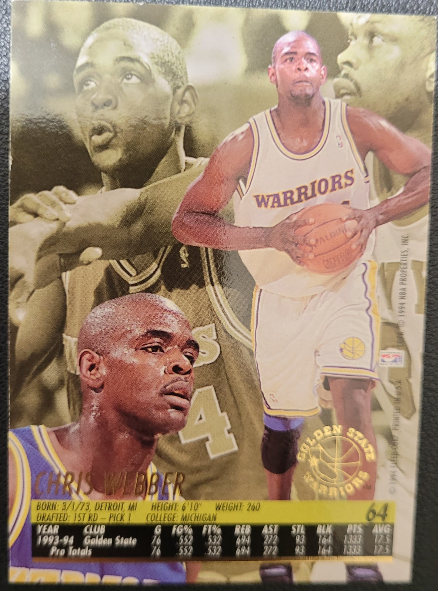 1994-95 Ultra #64 Chris Webber