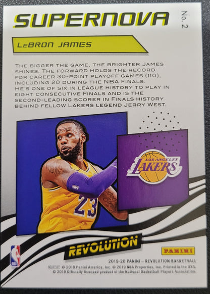 2019-20 Panini Revolution #2 LeBron James Supernova