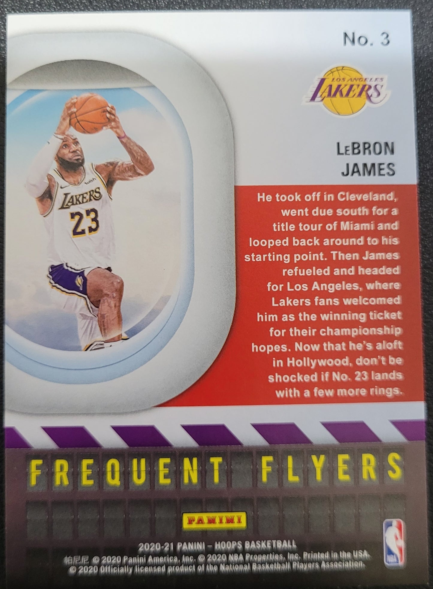 2020-21 Hoops #3 LeBron James Frequent Flyers