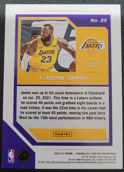 2020-21 Panini Chronicles #85 LeBron James Pink