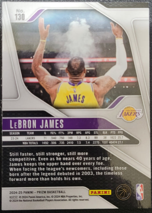 2024-25 Panini Prizm #130 LeBron James Prizms Green