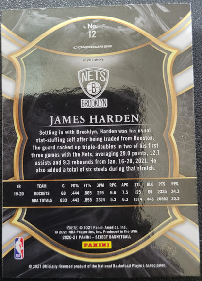 James Harden 2020-2021 Panini Select Concourse, #12