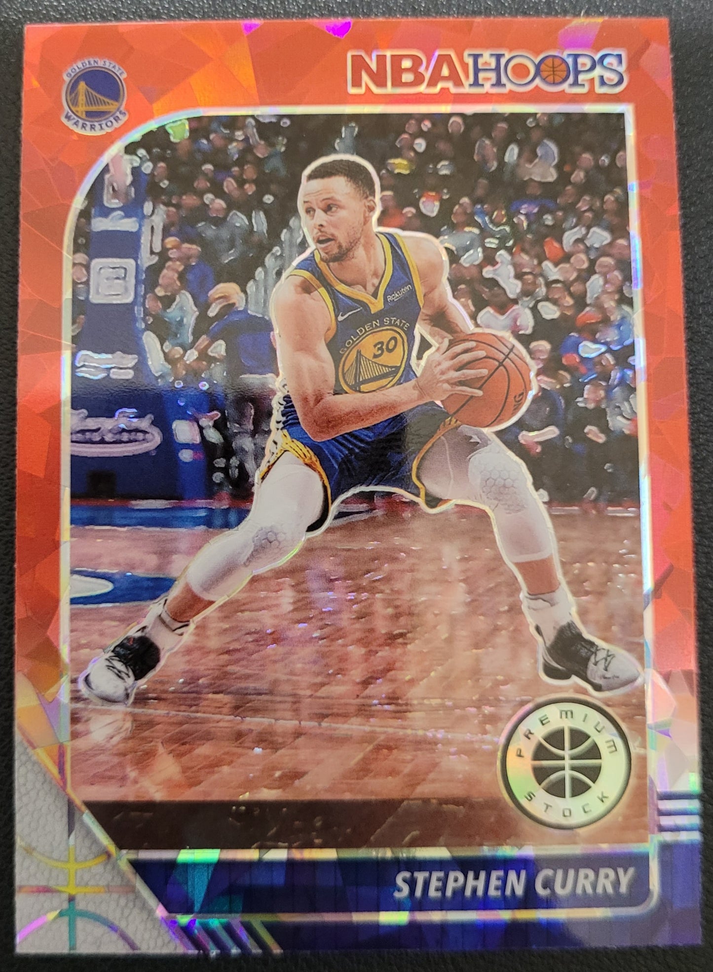 2019-20 Hoops Premium Stock #59 Stephen Curry Prizms Red Cracked Ice