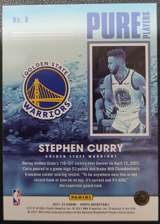 2021-22 Hoops Winter #8 Stephen Curry Pure Players