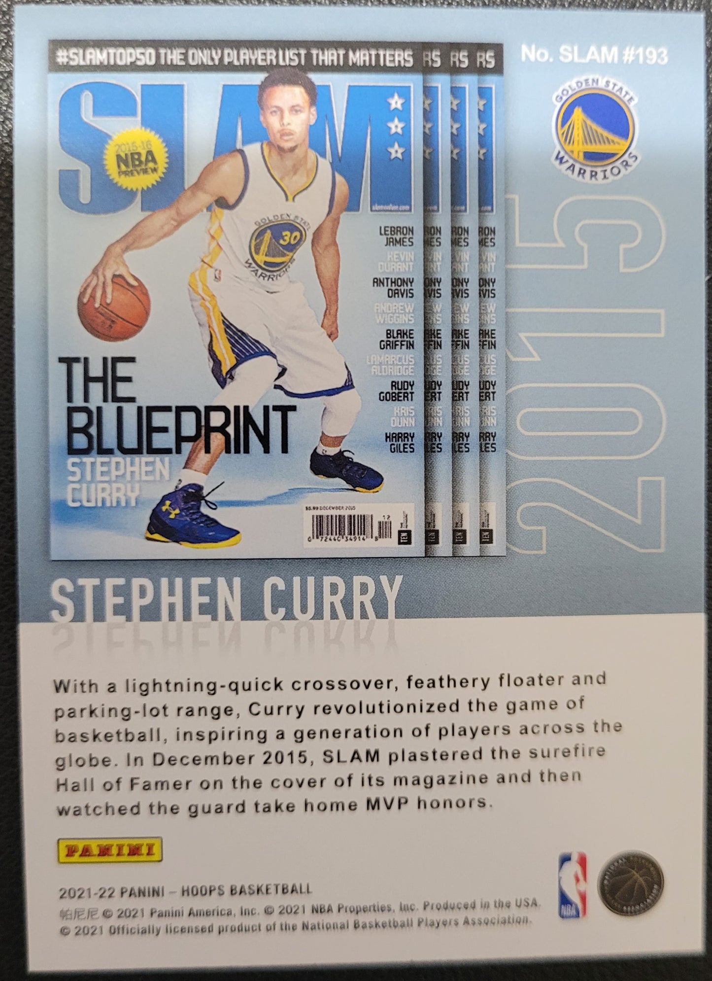 2021-22 Hoops Winter #SLAM 193 Stephen Curry SLAM