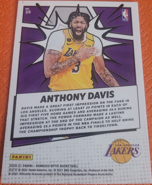 2020-21 Donruss Optic #20 Anthony Davis My House Holo