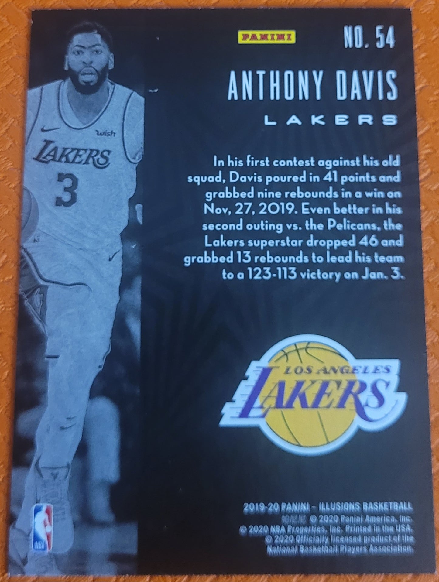 2019-20 Panini Illusions #54 Anthony Davis