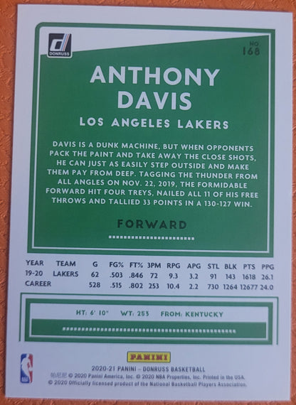 2020-21 Donruss #168 Anthony Davis