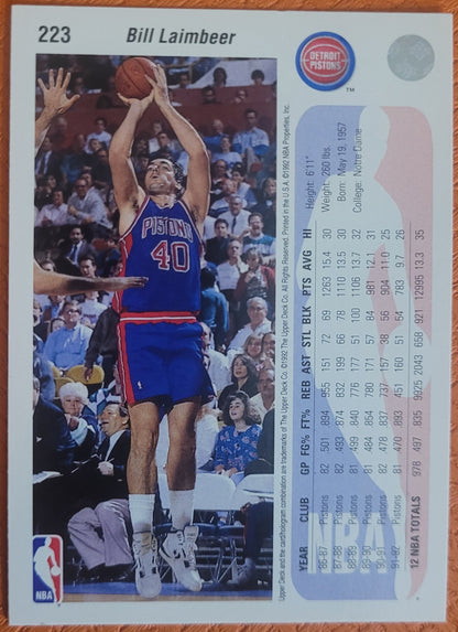 1992-93 Upper Deck #223 Bill Laimbeer