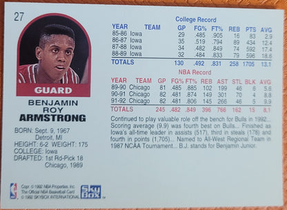 1992-93 Hoops #27 B.J. Armstrong