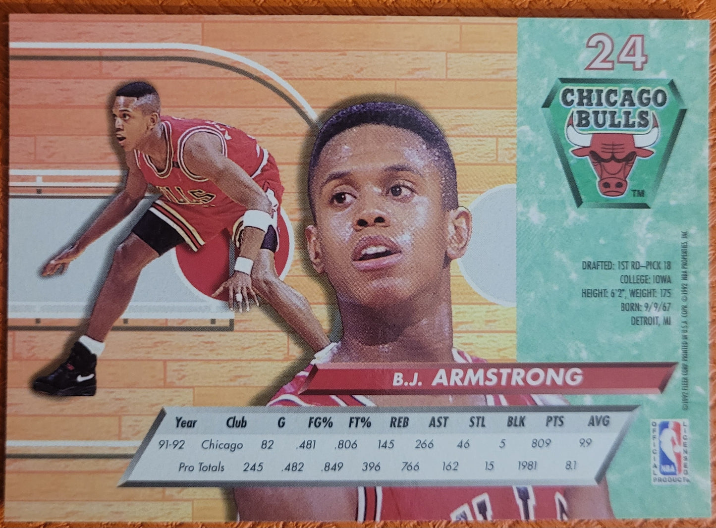 1992-93 Ultra #24 B.J. Armstrong