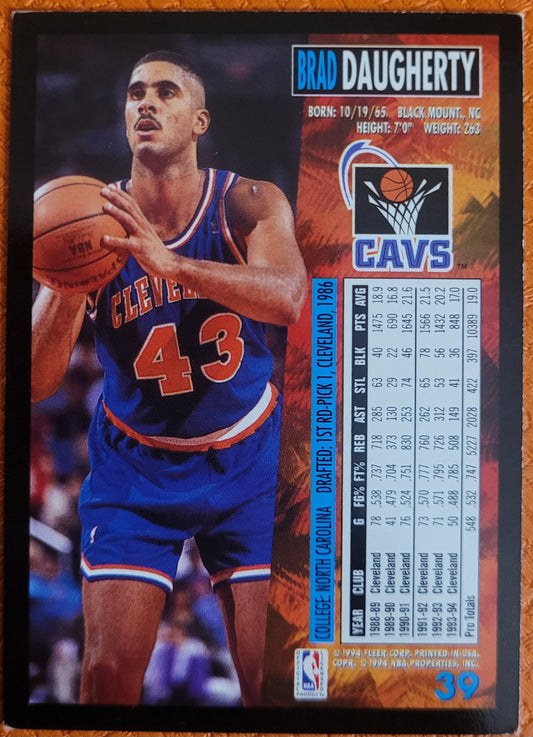 1994-95 Fleer #39 Brad Daugherty