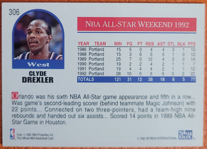 1992-93 Hoops #306 Clyde Drexler