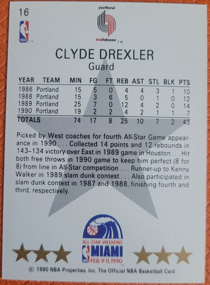 1990-91 Hoops #16 Clyde Drexler
