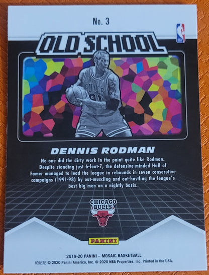2019-20 Panini Mosaic #3 Dennis Rodman Old School