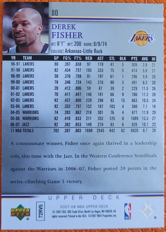 2007-08 Upper Deck First Edition #80 Derek Fisher