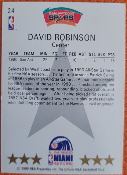 1990-91 Hoops #24 David Robinson