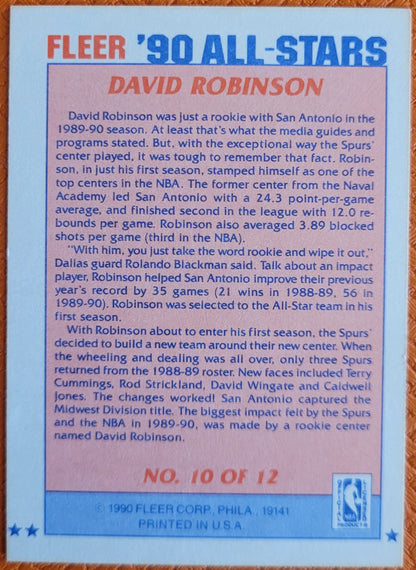 1990-91 Fleer #10 David Robinson All-Stars