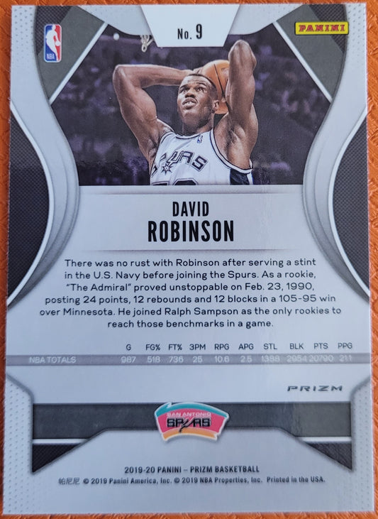 2019-20 Panini Prizm #9 David Robinson Prizms Red Ice