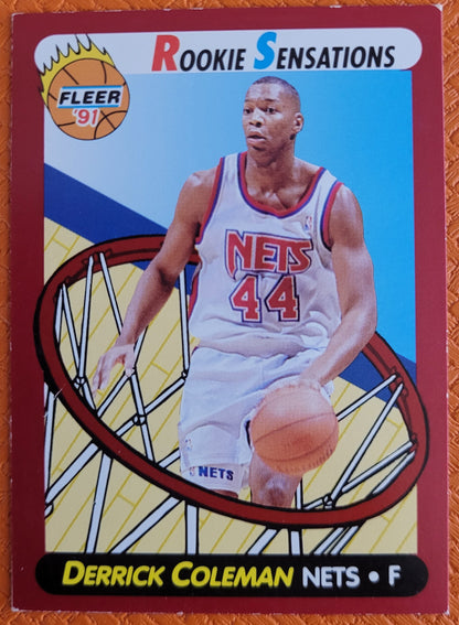 1991-92 Fleer #3 Derrick Coleman Rookie Sensations